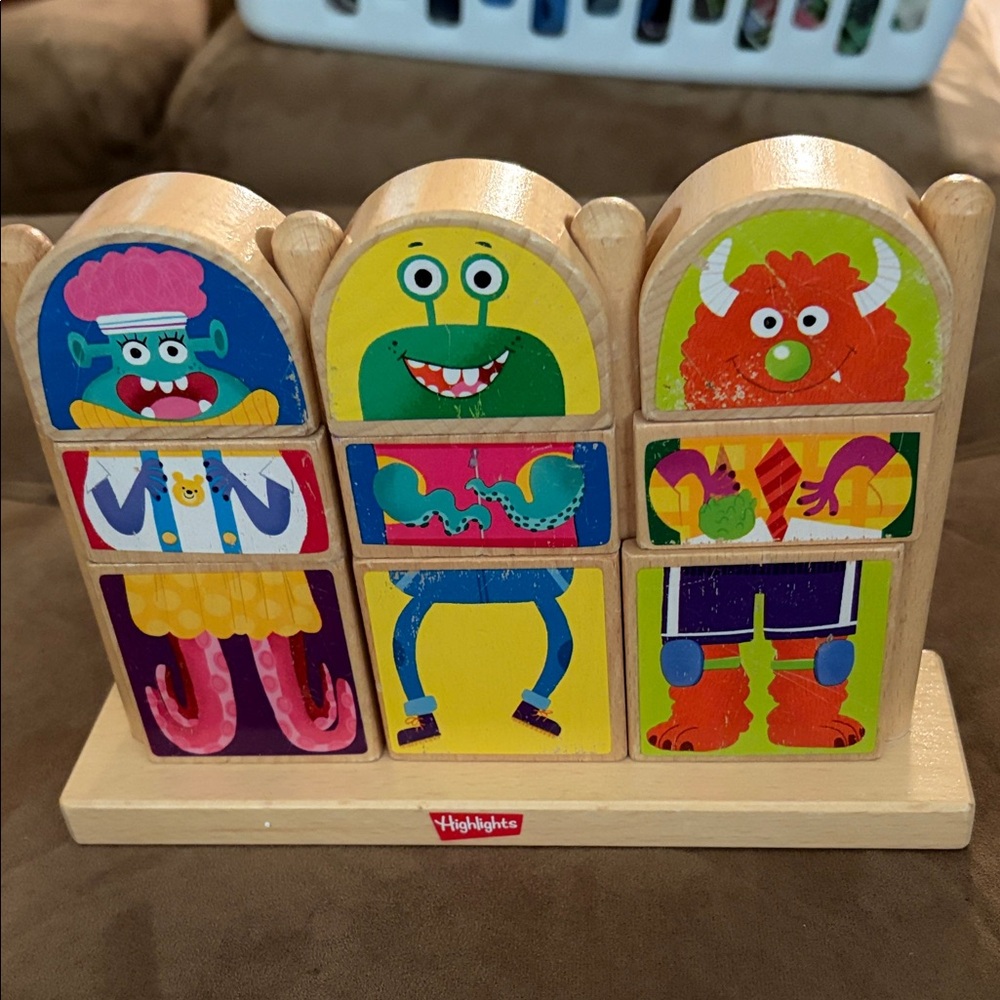 Highlights MIX-and-Match Monster Blocks (Wooden Blocks) Ages 1 And Up